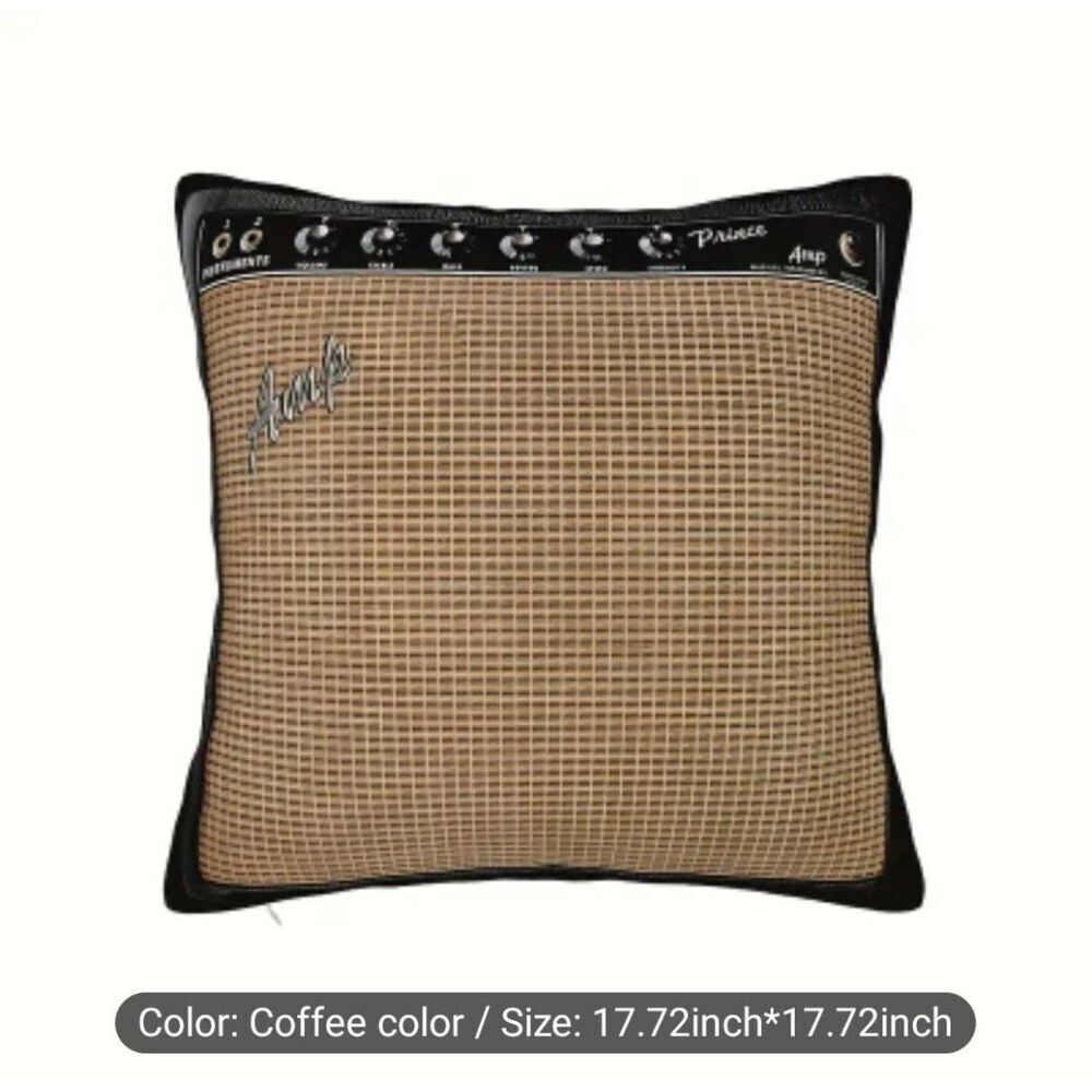 Discounted!! Vintage amplifier guitar pillow case throw cover